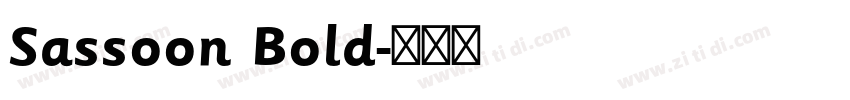 Sassoon Bold字体转换